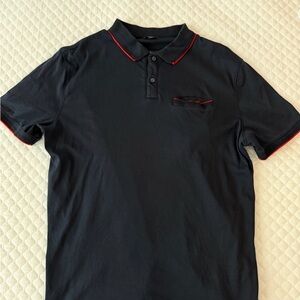 Banana Republic Navy Polo with Red Piping